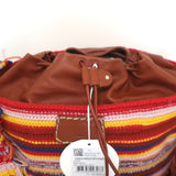 Chloe Jorge Bucket Bag Multicolor Striped Cashmere-Blend Knit Crossbody NEW
