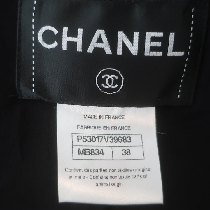 Chanel 2016 Cruise/Seoul Hangul Patent Leather-Trim Tweed Jacket Size 38