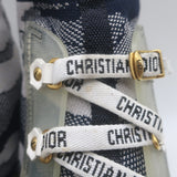 Christian Dior Walk'n'Dior High-Top Sneakers Navy Camo Jacquard Knit Size 39