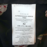 Giambattista Valli Sequined Yoke Blouse Black Floral Print Silk Size 42 NEW