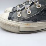 Christian Dior Walk'n'Dior High-Top Sneakers Navy Camo Jacquard Knit Size 39