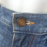 Saint Laurent 90s High Waist Straight Leg Jeans Blue Whiskered Denim Size 27
