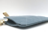 Christian Dior Lady Dior Coin Purse/Key Pouch Sky Blue Cannage Quilted Patent Leather