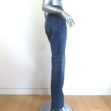 Saint Laurent 90s High Waist Straight Leg Jeans Blue Whiskered Denim Size 27