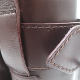 Chloe Roy Zip-Front Belted Combat Boots Dark Brown Leather Size 40.5