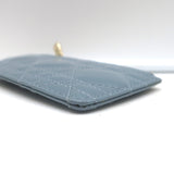 Christian Dior Lady Dior Coin Purse/Key Pouch Sky Blue Cannage Quilted Patent Leather