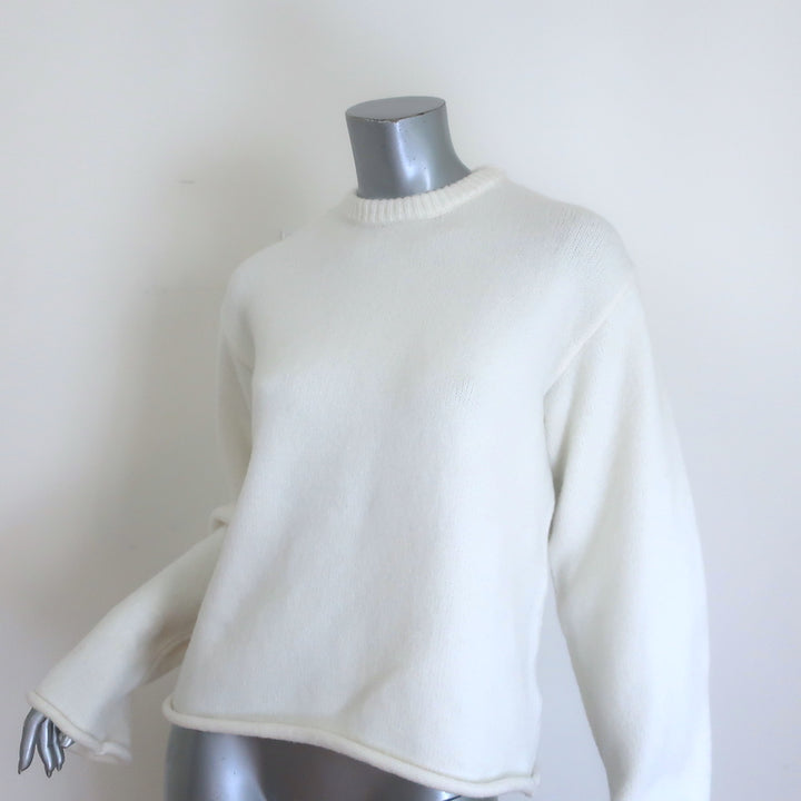 Proenza Schouler Tara Buttoned-Sleeve Sweater Cream Size Extra Small NEW