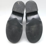 Chloe Roy Zip-Front Belted Combat Boots Dark Brown Leather Size 40.5