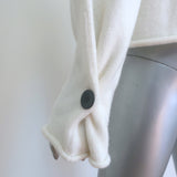 Proenza Schouler Tara Buttoned-Sleeve Sweater Cream Size Extra Small NEW