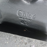 Chloe Roy Zip-Front Belted Combat Boots Dark Brown Leather Size 40.5