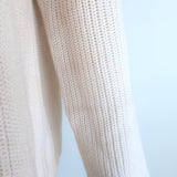 Jenni Kayne Fisherman Sweater Cream Cotton Ribbed Knit Size Extra Large