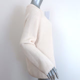 Jenni Kayne Fisherman Sweater Cream Cotton Ribbed Knit Size Extra Large