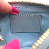 Christian Dior Lady Dior Coin Purse/Key Pouch Sky Blue Cannage Quilted Patent Leather