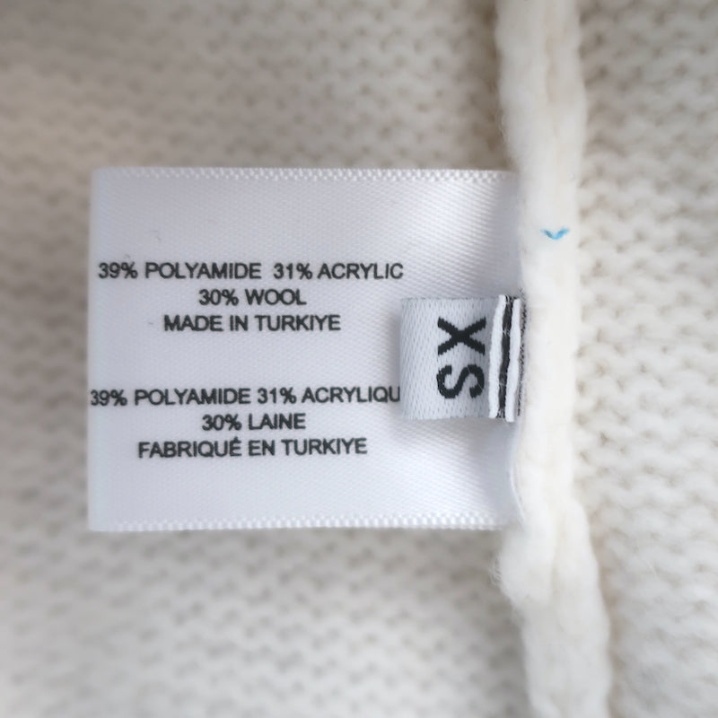Proenza Schouler Tara Buttoned-Sleeve Sweater Cream Size Extra Small NEW