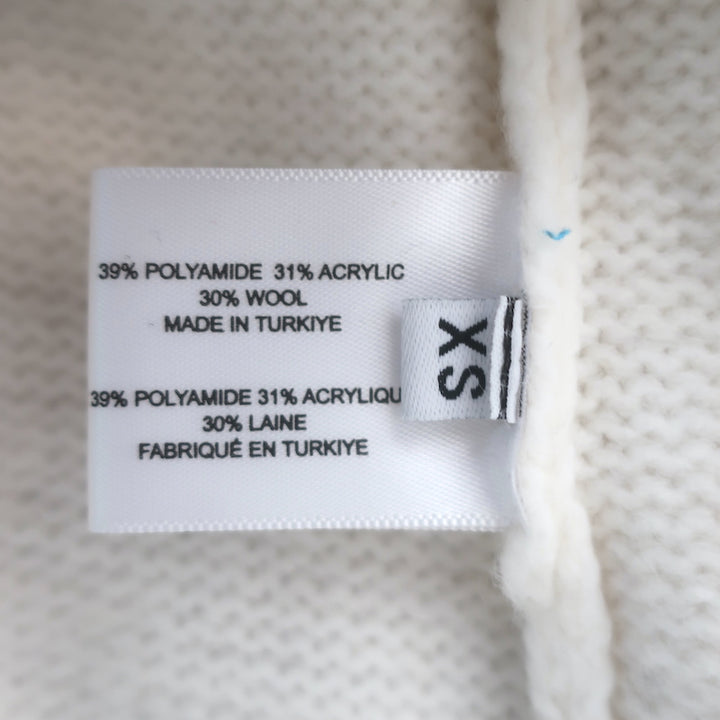 Proenza Schouler Tara Buttoned-Sleeve Sweater Cream Size Extra Small NEW