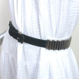 McQ Alexander McQueen Bullet Belt Black Suede Size Small