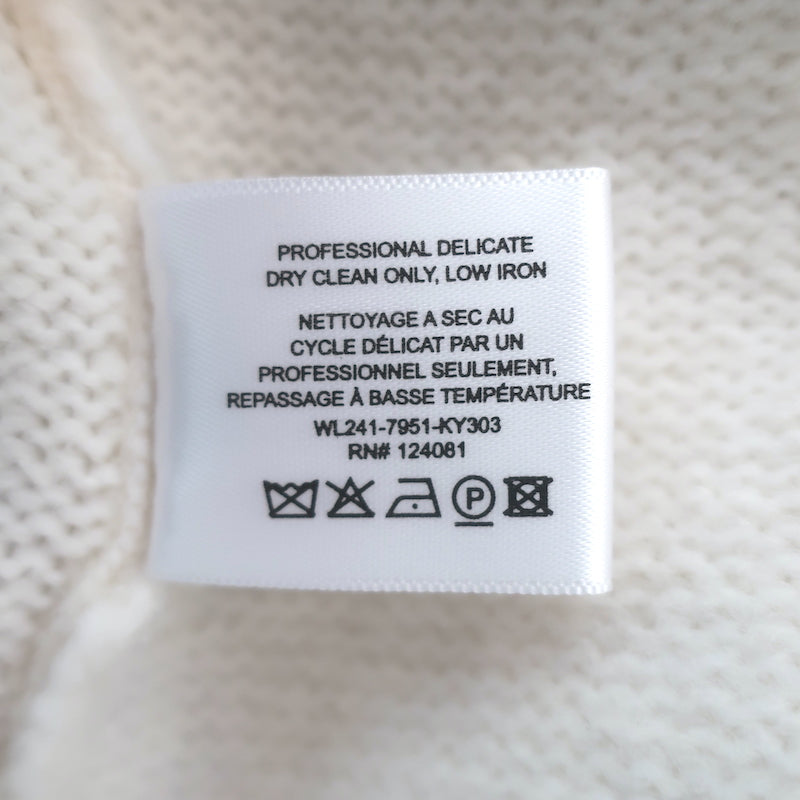 Proenza Schouler Tara Buttoned-Sleeve Sweater Cream Size Extra Small NEW