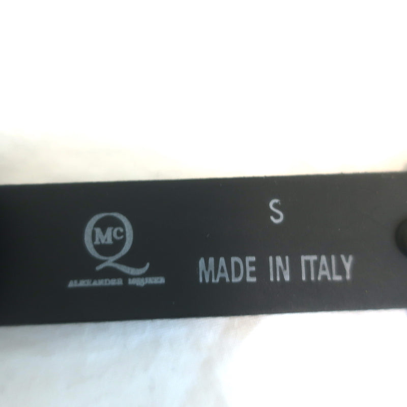 McQ Alexander McQueen Bullet Belt Black Suede Size Small