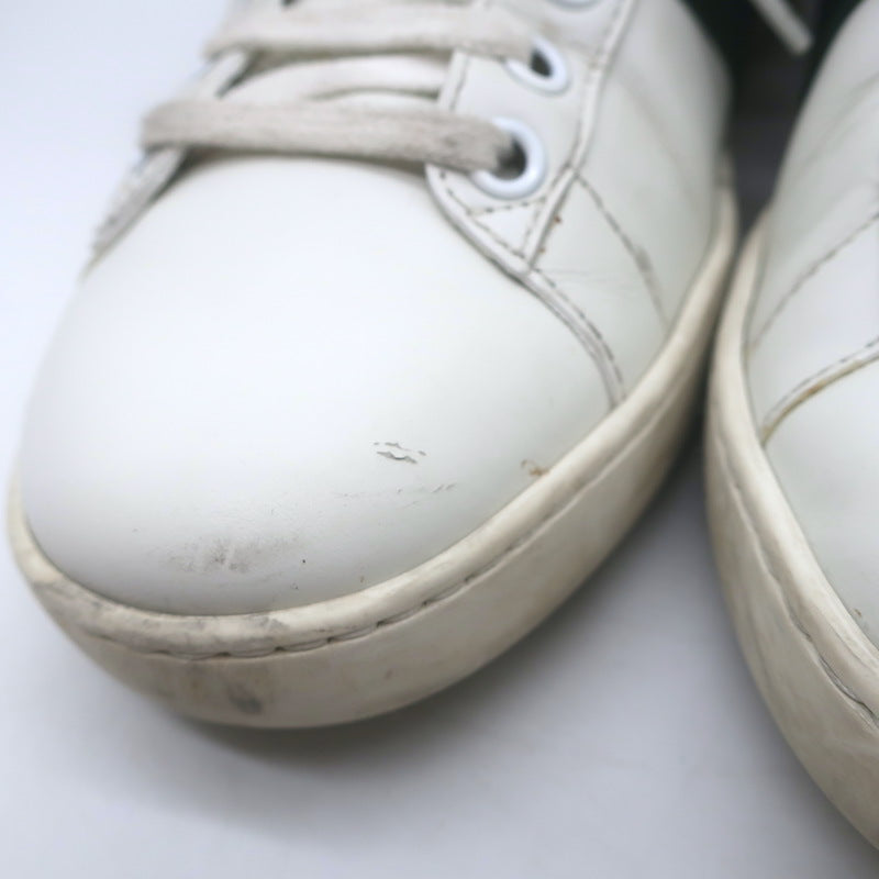 Gucci Ace GG Apple Embroidered Sneakers White Leather Size 35.5
