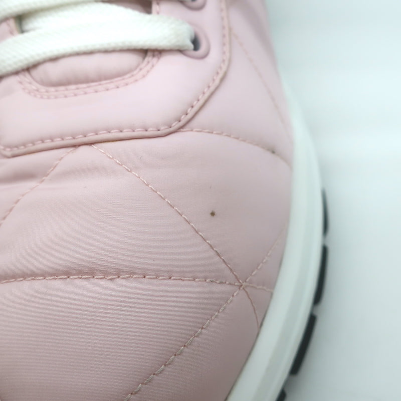 Prada Prax 01 Re-Nylon Quilted Low Top Sneakers Light Pink Size 37.5