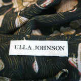 Ulla Johnson Karina Blouse Juniper Floral Print Silk Size 4 Short Sleeve Top