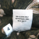 Ulla Johnson Karina Blouse Juniper Floral Print Silk Size 4 Short Sleeve Top