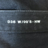 Saint Laurent 90's High Waist Straight Leg Jeans Black Denim Size 28