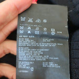 Prada Cardigan Black & Navy Wool-Silk Ribbed Knit Size 40 Crewneck Sweater