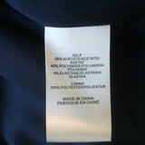 Tibi Smocked Tank Top Navy Stretch Crepe Size 8 Open-Back Sleeveless Blouse NEW