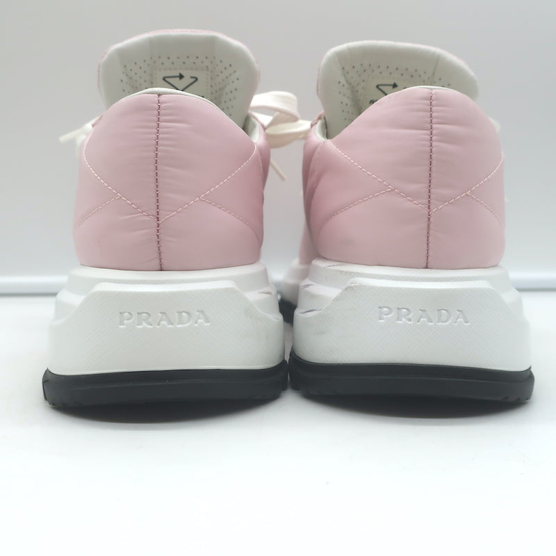 Prada Prax 01 Re-Nylon Quilted Low Top Sneakers Light Pink Size 37.5