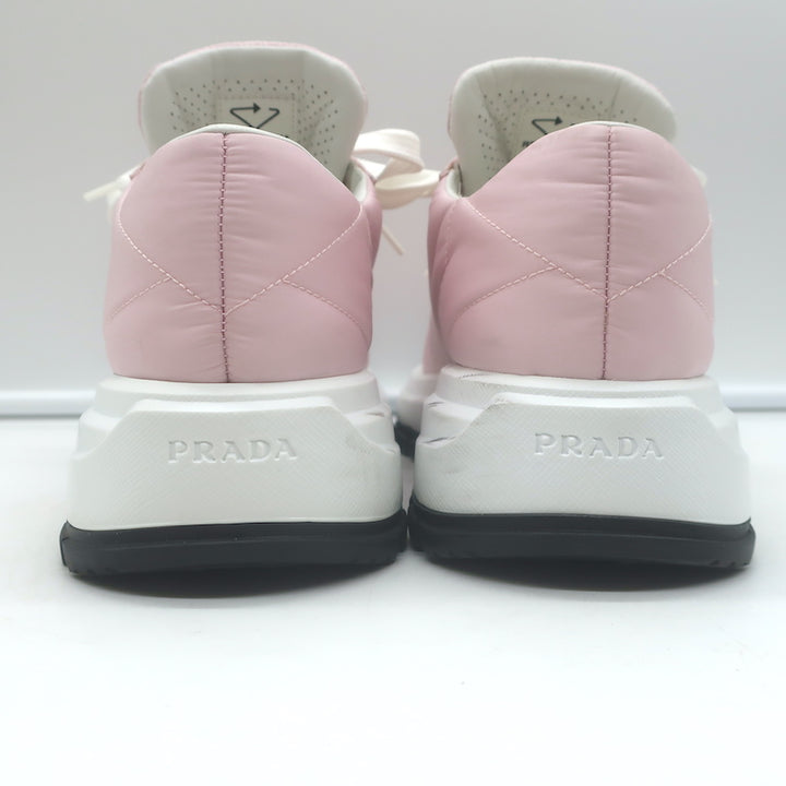 Prada Prax 01 Re-Nylon Quilted Low Top Sneakers Light Pink Size 37.5