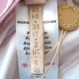 Maria Lucia Hohan Lola Asymmetric Draped Mini Dress Lace-Trim Silk Size US 6 NEW