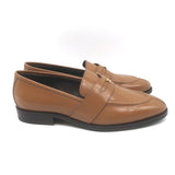 Celine Malaquais Triomphe Penny Loafers Camel Polished Leather Size 38.5