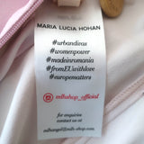 Maria Lucia Hohan Lola Asymmetric Draped Mini Dress Lace-Trim Silk Size US 6 NEW