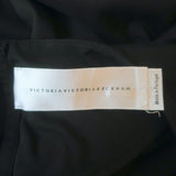 Victoria Victoria Beckham Ruffle Sleeve T-Shirt Black Cotton Jersey Size Medium