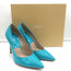 Michael Kors Collection Gretel Runway Pumps Turquoise Patent Leather Size 38