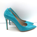 Michael Kors Collection Gretel Runway Pumps Turquoise Patent Leather Size 38