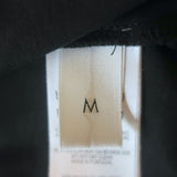 Victoria Victoria Beckham Ruffle Sleeve T-Shirt Black Cotton Jersey Size Medium