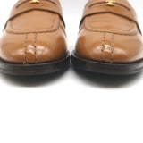 Celine Malaquais Triomphe Penny Loafers Camel Polished Leather Size 38.5
