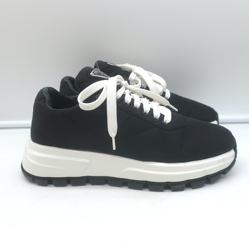 Prada Prax 01 Re-Nylon Quilted Low Top Sneakers Black Size 37.5
