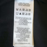 Victoria Victoria Beckham Ruffle Sleeve T-Shirt Black Cotton Jersey Size Medium