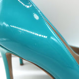 Michael Kors Collection Gretel Runway Pumps Turquoise Patent Leather Size 38