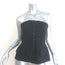 G. Label by goop Cathy Strapless Tailored Bustier Top Black Stretch Wool Size 6