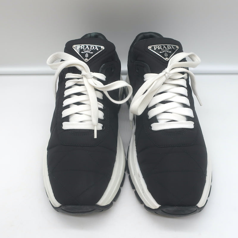 Prada Prax 01 Re-Nylon Quilted Low Top Sneakers Black Size 37.5