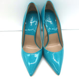 Michael Kors Collection Gretel Runway Pumps Turquoise Patent Leather Size 38
