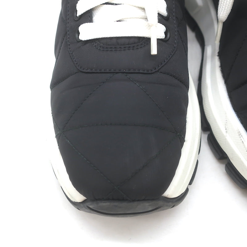 Prada Prax 01 Re-Nylon Quilted Low Top Sneakers Black Size 37.5