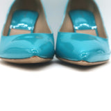 Michael Kors Collection Gretel Runway Pumps Turquoise Patent Leather Size 38
