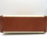 Vintage Hermes Kelly 32 Bag Crinoline Horse Hair & Gold Ostrich Gold Hardware