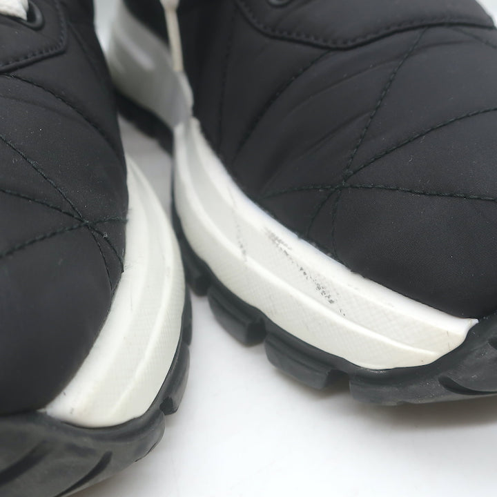 Prada Prax 01 Re-Nylon Quilted Low Top Sneakers Black Size 37.5