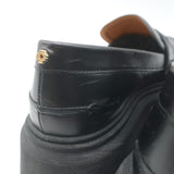 Maje Medallion Platform Penny Loafers Black Leather Size 39